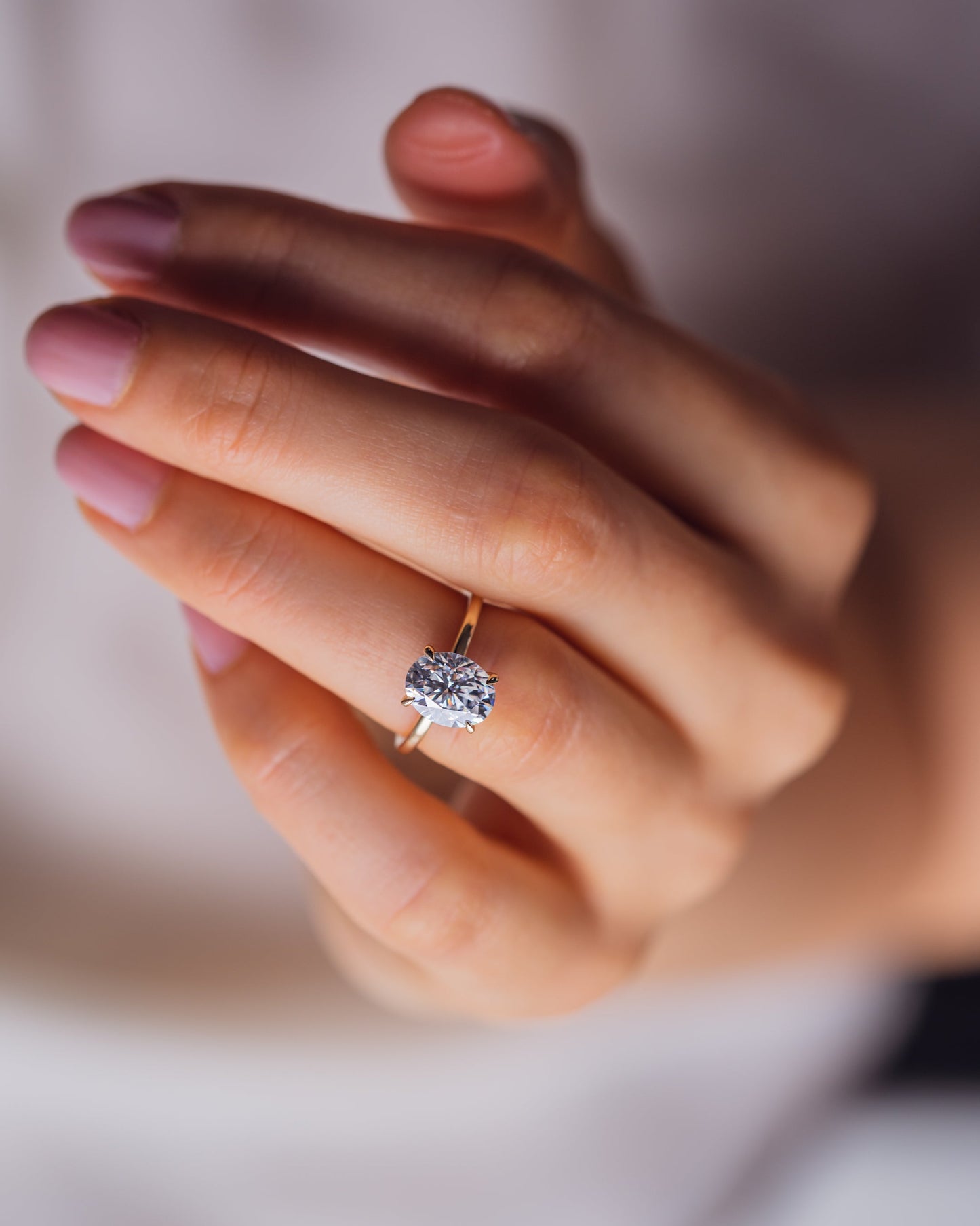 1.91 CT Oval Cut Solitaire Lab Grown Diamond Engagement Ring