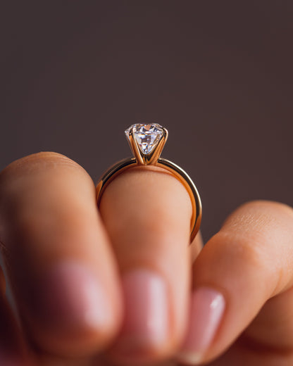 1.91 CT Oval Cut Solitaire Lab Grown Diamond Engagement Ring