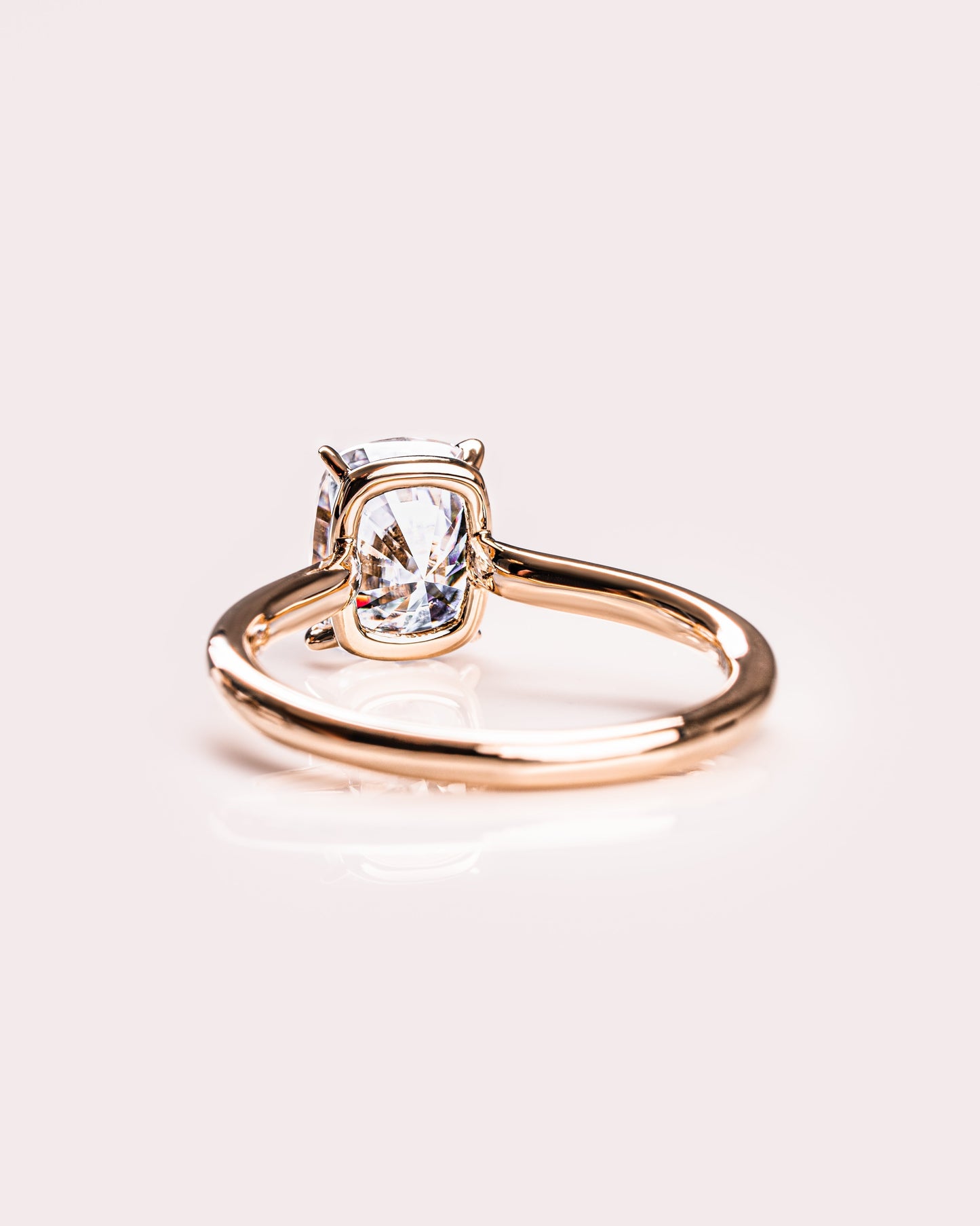 2.15 CT Cushion Cut Solitaire Lab Grown Diamond Engagement Ring