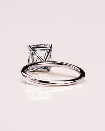 2.43 CT Radiant Cut Lab Grown Diamond Solitaire Engagement Ring