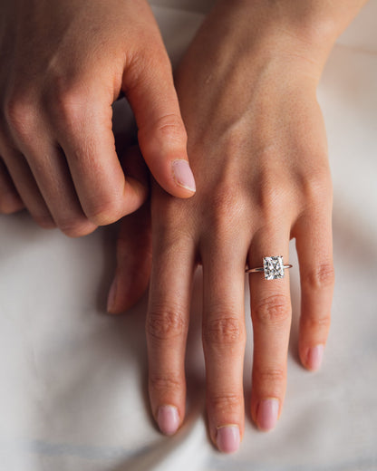 2.43 CT Radiant Cut Lab Grown Diamond Solitaire Engagement Ring