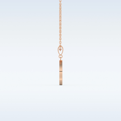 0.05 TCW Round Cut Initial Moissanite Solitaire Necklace in 14K/18K Gold