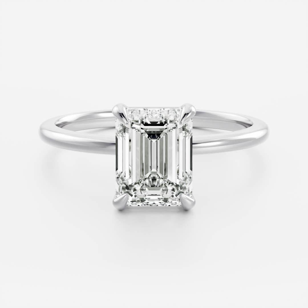 Oval Three Stone Lab Grown Diamond Engagement Ring