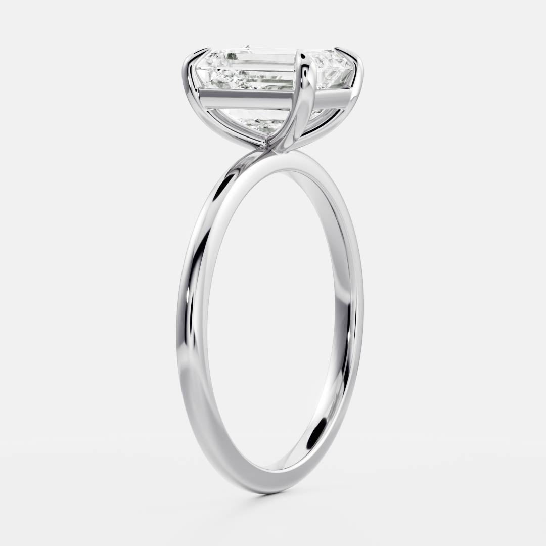 Oval Three Stone Lab Grown Diamond Engagement Ring