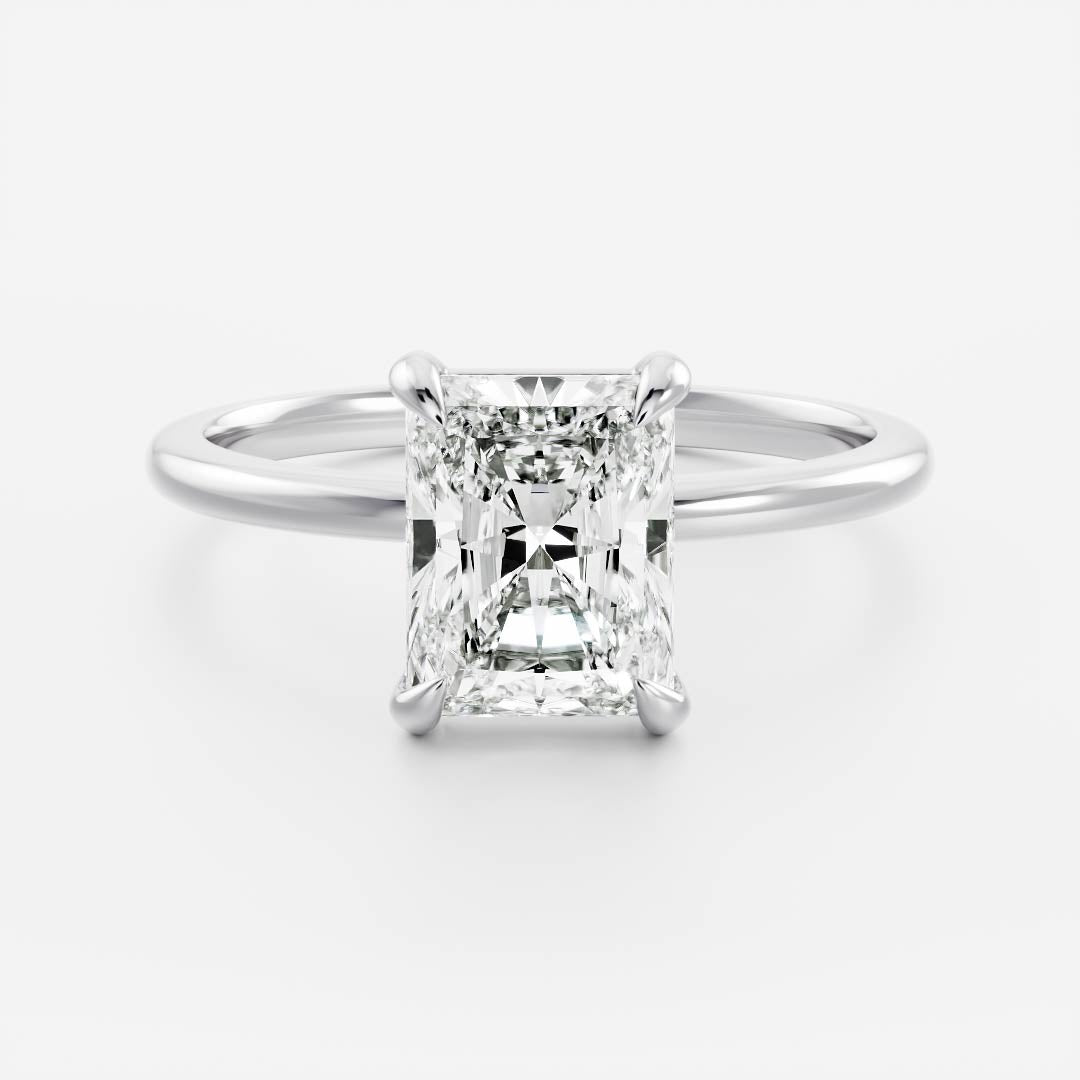 Oval Three Stone Lab Grown Diamond Engagement Ring