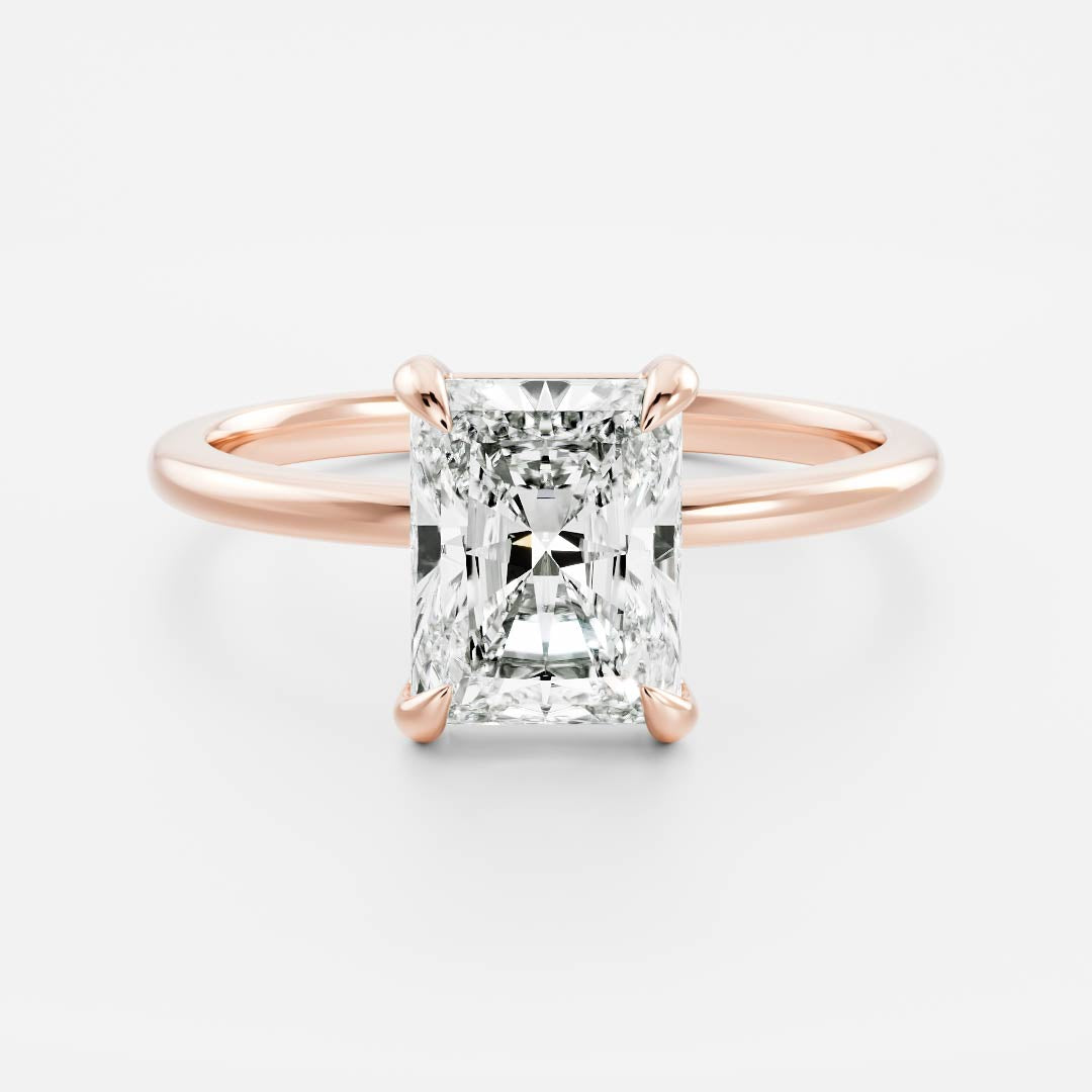 Oval Three Stone Lab Grown Diamond Engagement Ring