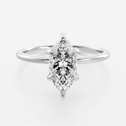 Marquise Solitaire Lab Grown Diamond Engagement Ring
