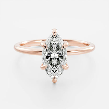 Marquise Solitaire Lab Grown Diamond Engagement Ring