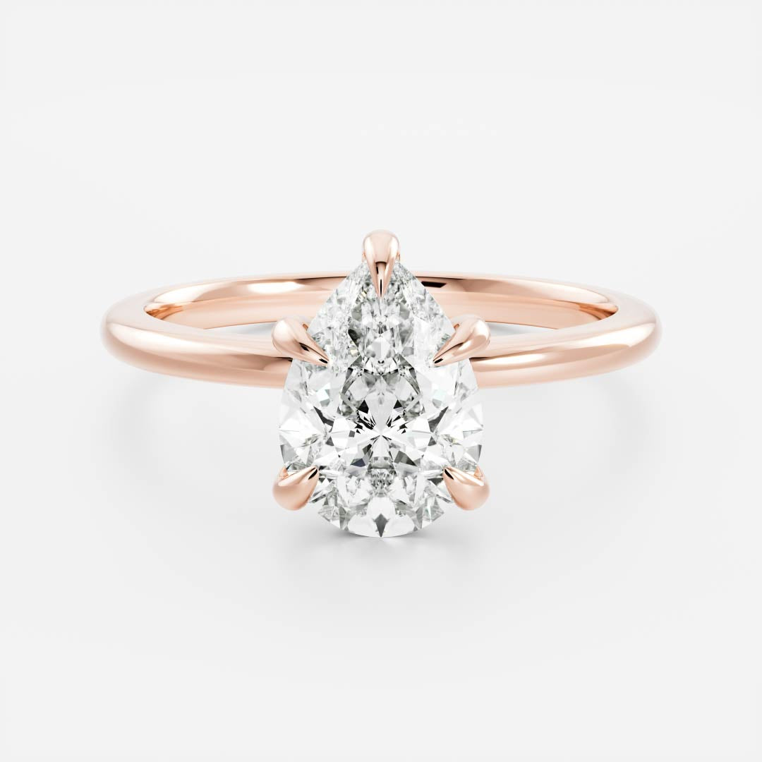 Oval Three Stone Lab Grown Diamond Engagement Ring