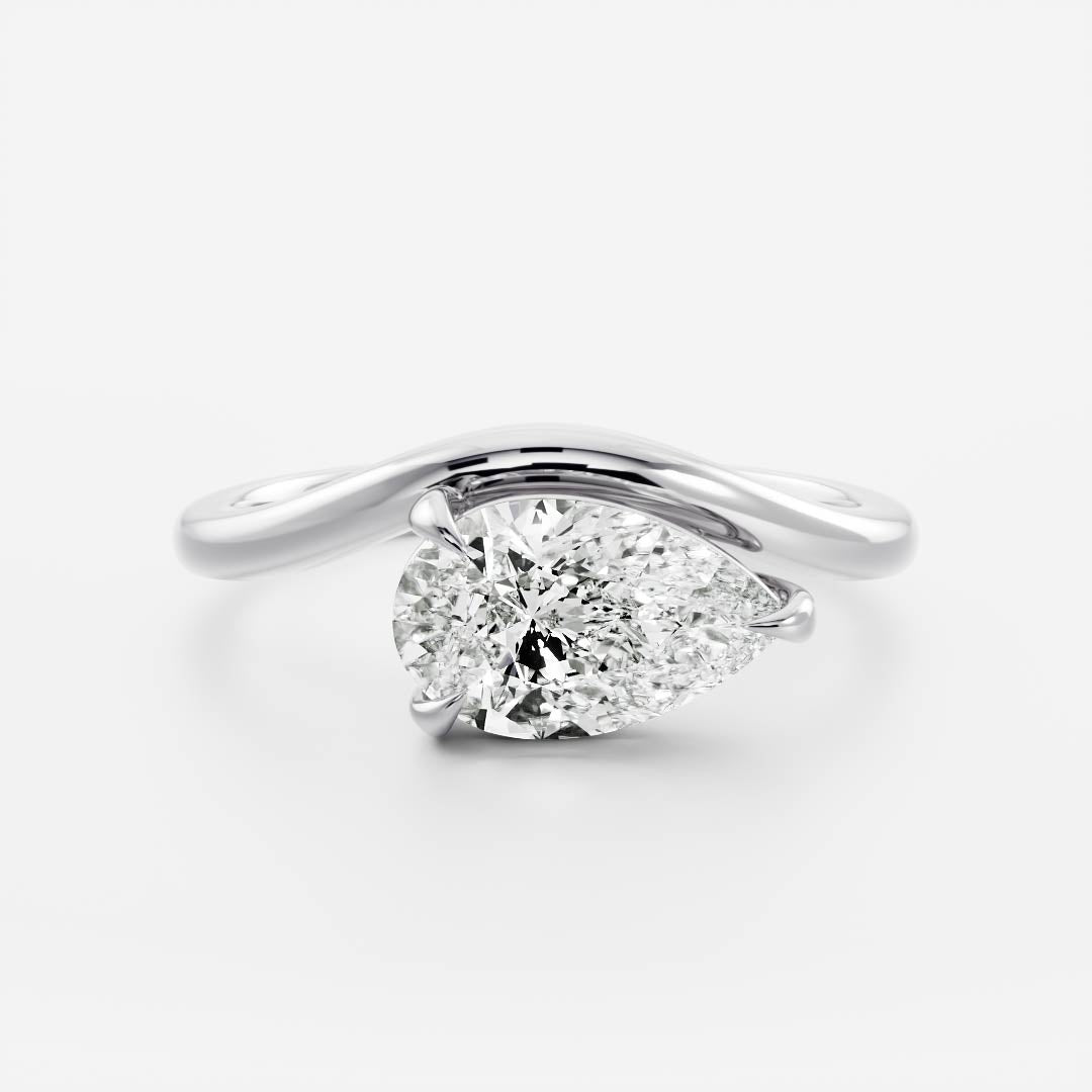 Oval Three Stone Lab Grown Diamond Engagement Ring