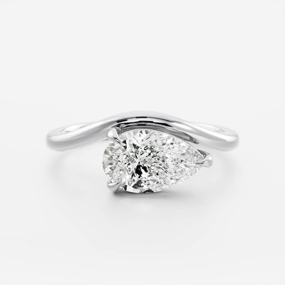 Oval Three Stone Lab Grown Diamond Engagement Ring