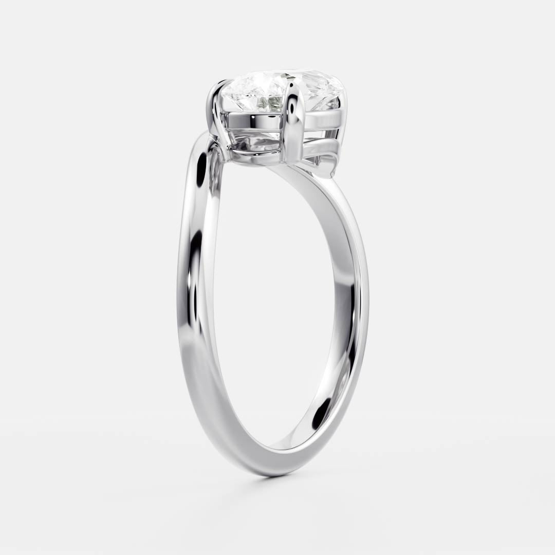 Oval Three Stone Lab Grown Diamond Engagement Ring