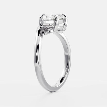 Oval Three Stone Lab Grown Diamond Engagement Ring