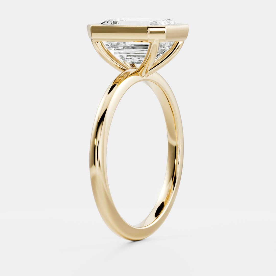 Oval Three Stone Lab Grown Diamond Engagement Ring