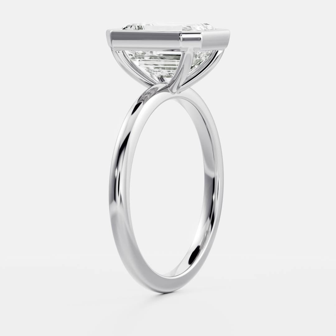 Oval Three Stone Lab Grown Diamond Engagement Ring