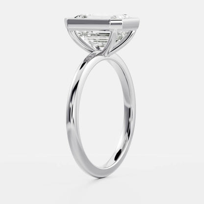 Oval Three Stone Lab Grown Diamond Engagement Ring