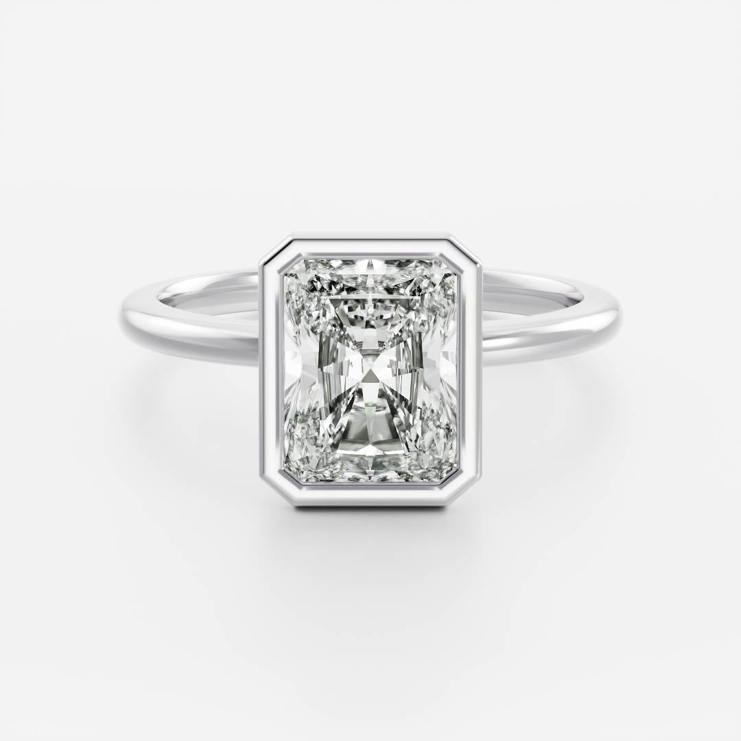 Oval Three Stone Lab Grown Diamond Engagement Ring