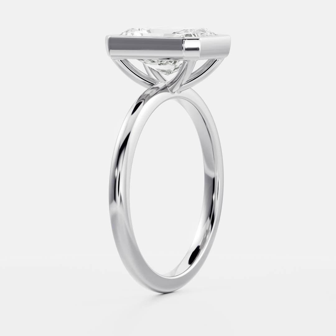 Oval Three Stone Lab Grown Diamond Engagement Ring