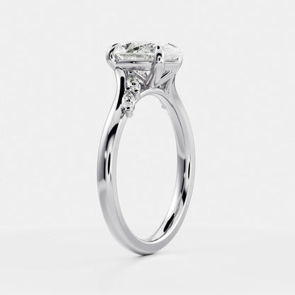 Oval Three Stone Lab Grown Diamond Engagement Ring