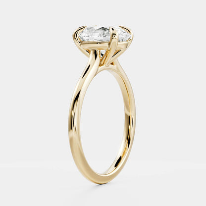 Oval Three Stone Lab Grown Diamond Engagement Ring