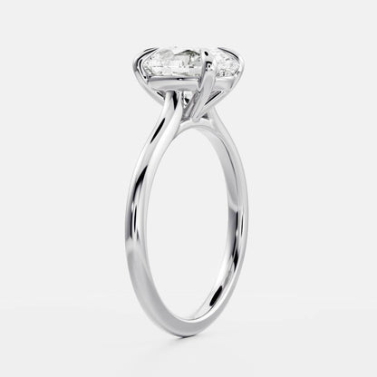 Oval Three Stone Lab Grown Diamond Engagement Ring