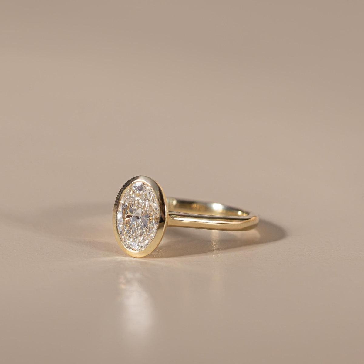 Oval Three Stone Lab Grown Diamond Engagement Ring