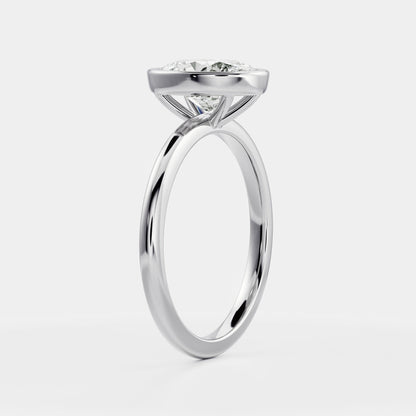 Oval Three Stone Lab Grown Diamond Engagement Ring