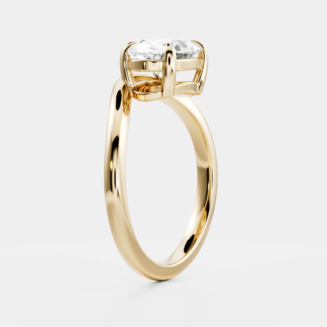 Oval Three Stone Lab Grown Diamond Engagement Ring