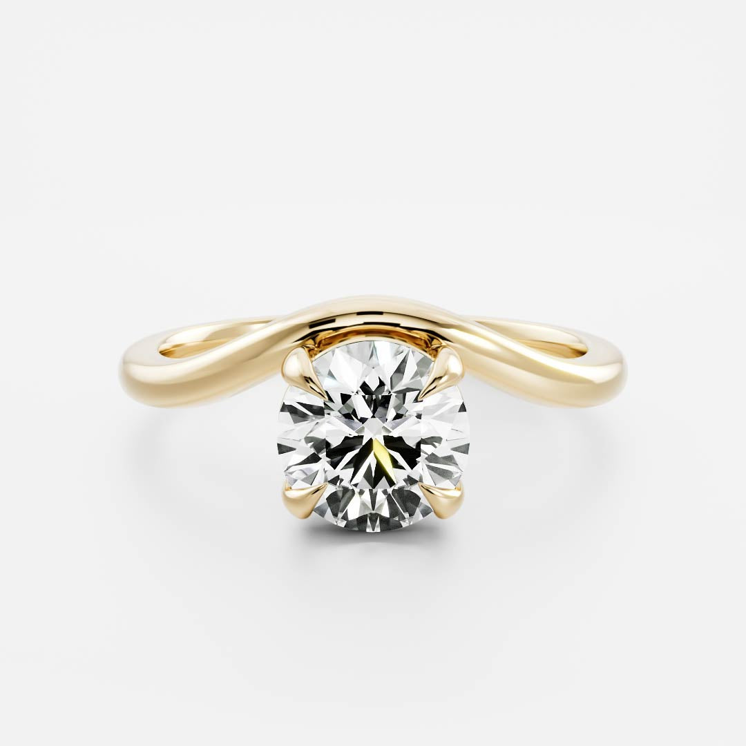 Oval Three Stone Lab Grown Diamond Engagement Ring