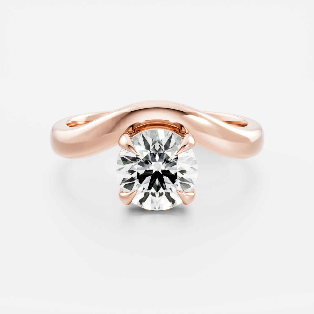 Oval Three Stone Lab Grown Diamond Engagement Ring