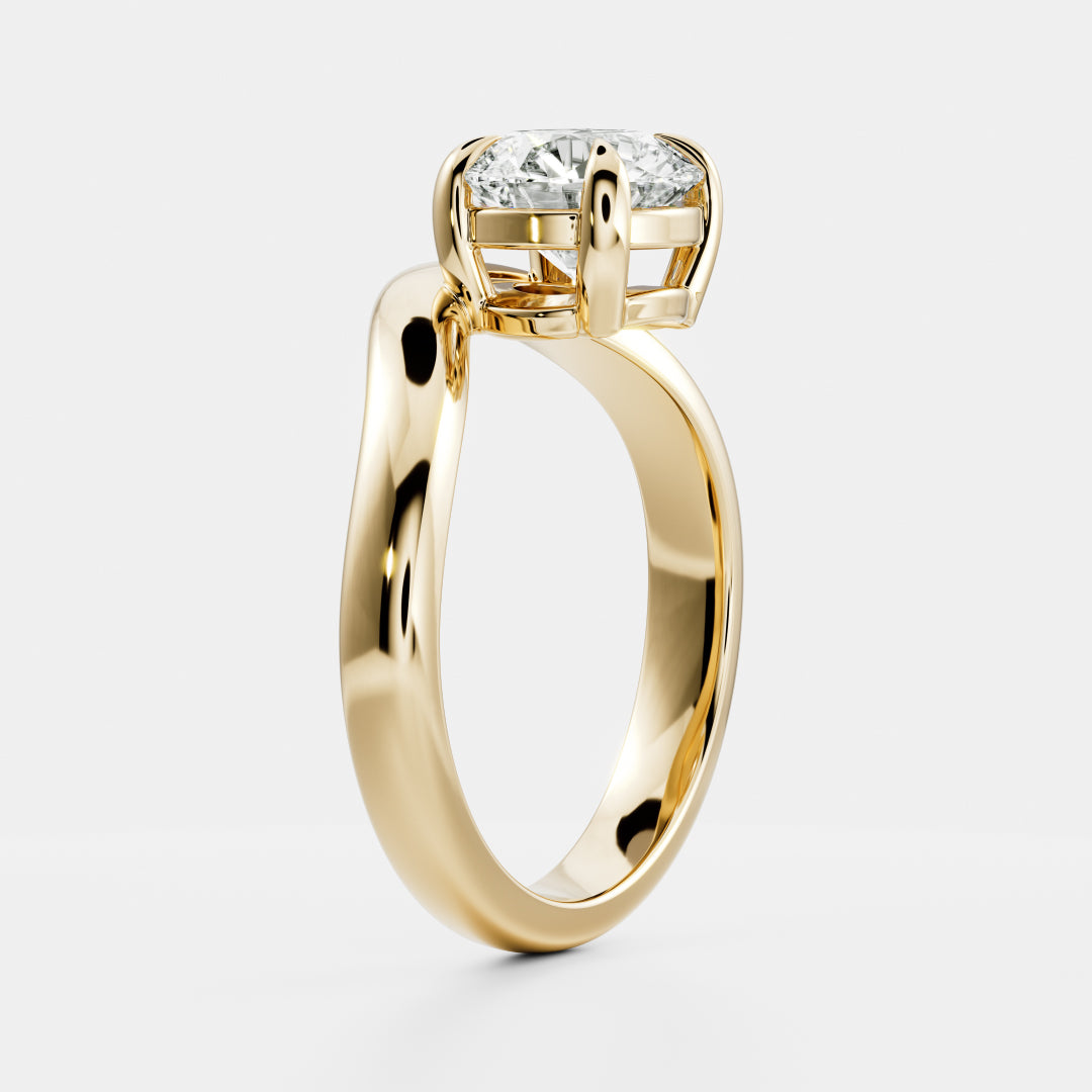 Oval Three Stone Lab Grown Diamond Engagement Ring