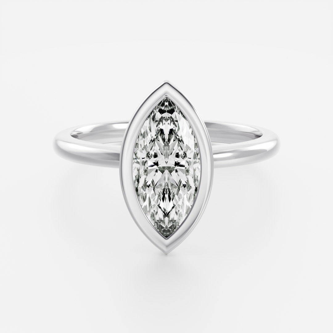 Oval Three Stone Lab Grown Diamond Engagement Ring