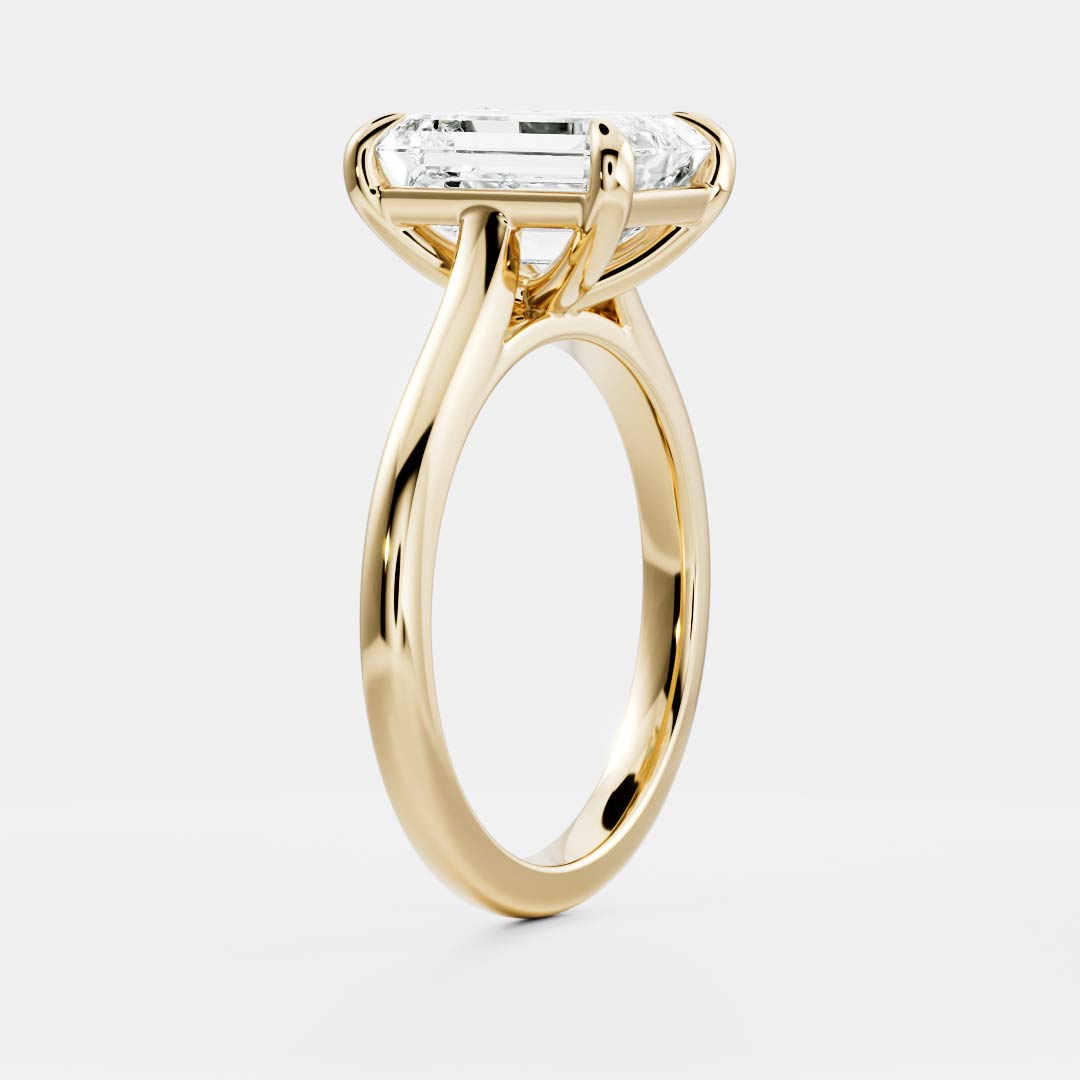 Oval Three Stone Lab Grown Diamond Engagement Ring