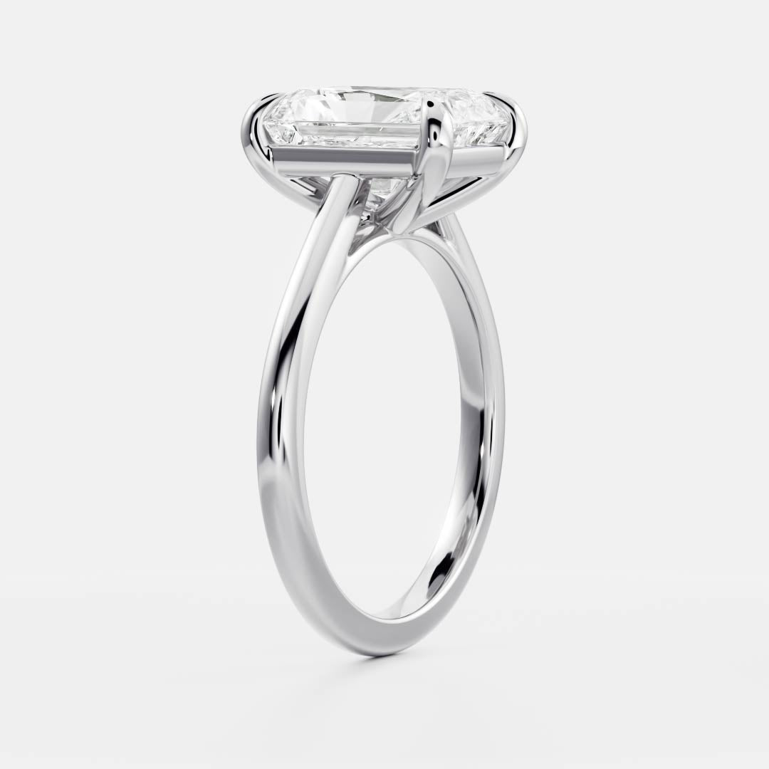 Oval Three Stone Lab Grown Diamond Engagement Ring
