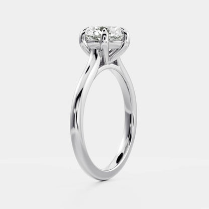 Oval Three Stone Lab Grown Diamond Engagement Ring