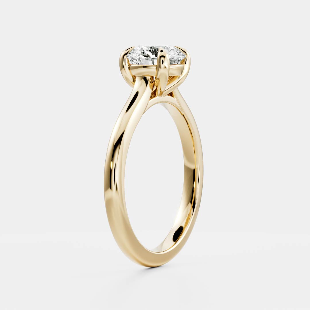 Oval Three Stone Lab Grown Diamond Engagement Ring