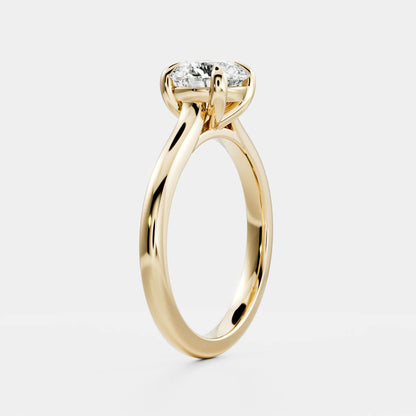 Oval Three Stone Lab Grown Diamond Engagement Ring