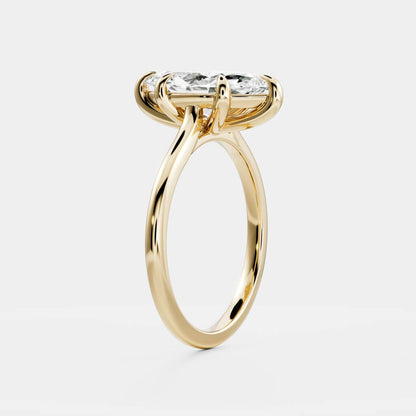 Oval Three Stone Lab Grown Diamond Engagement Ring