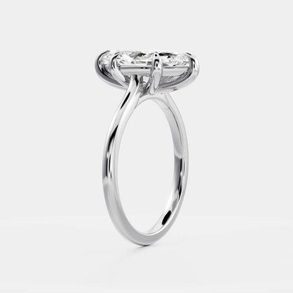 Oval Three Stone Lab Grown Diamond Engagement Ring