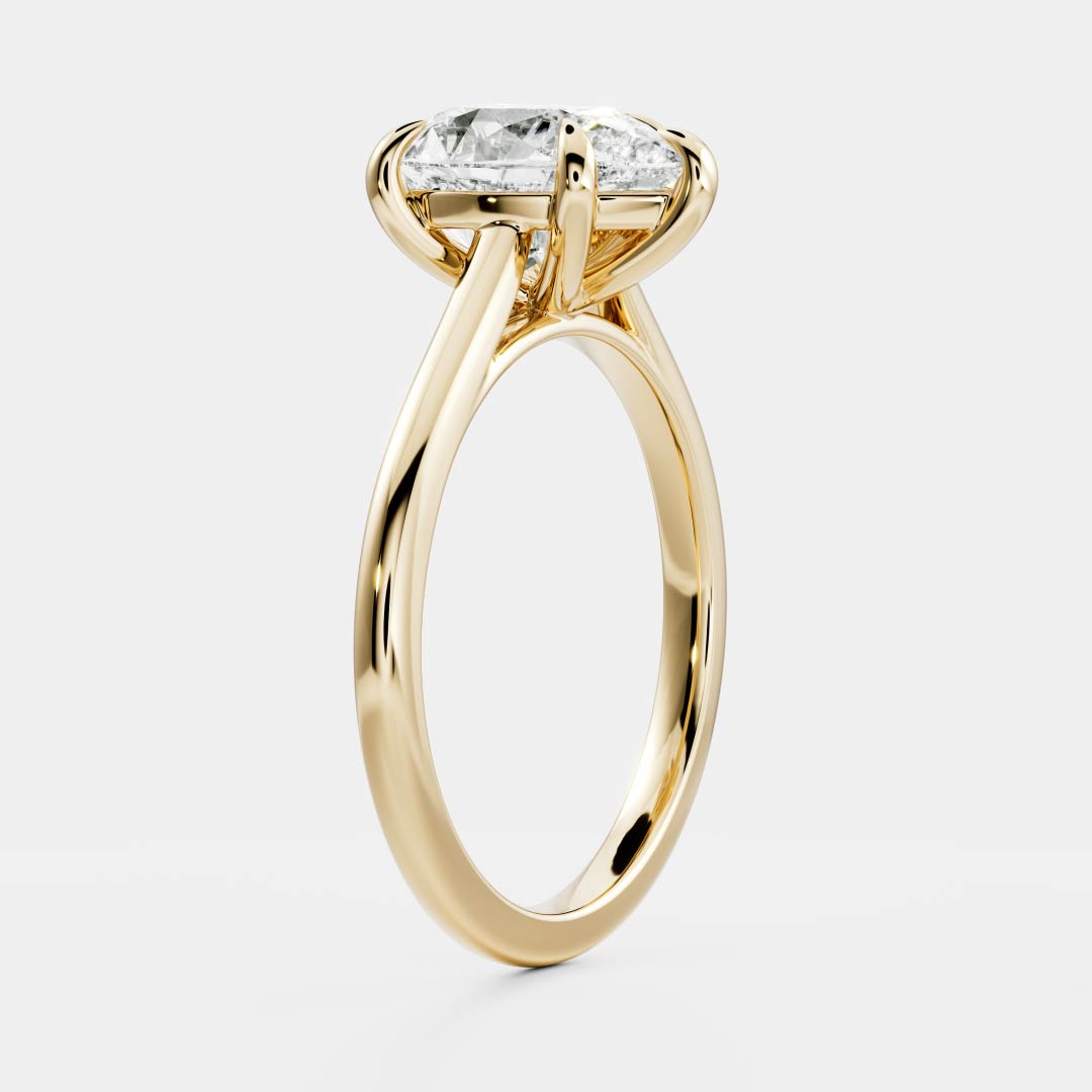 Oval Three Stone Lab Grown Diamond Engagement Ring