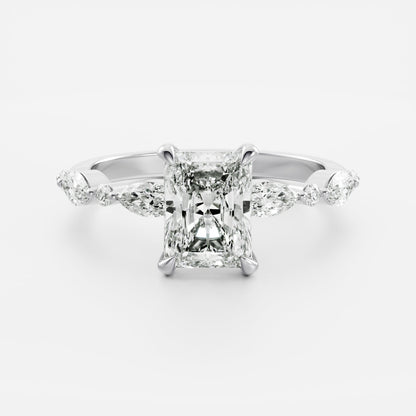 Oval Three Stone Lab Grown Diamond Engagement Ring