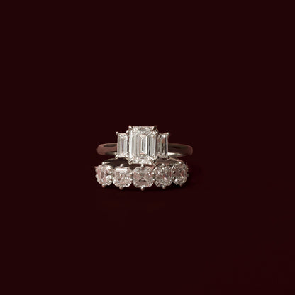 Oval Three Stone Lab Grown Diamond Engagement Ring
