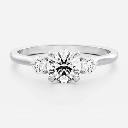Oval Three Stone Lab Grown Diamond Engagement Ring