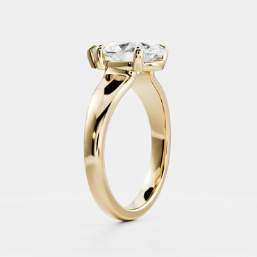 Oval Three Stone Lab Grown Diamond Engagement Ring