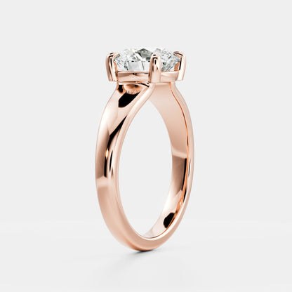 Oval Three Stone Lab Grown Diamond Engagement Ring