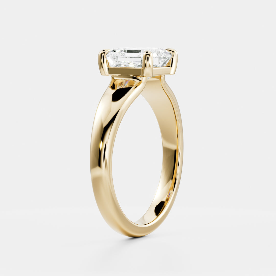 Oval Three Stone Lab Grown Diamond Engagement Ring