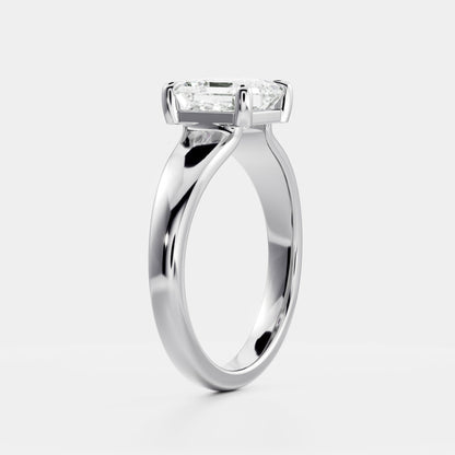 Oval Three Stone Lab Grown Diamond Engagement Ring