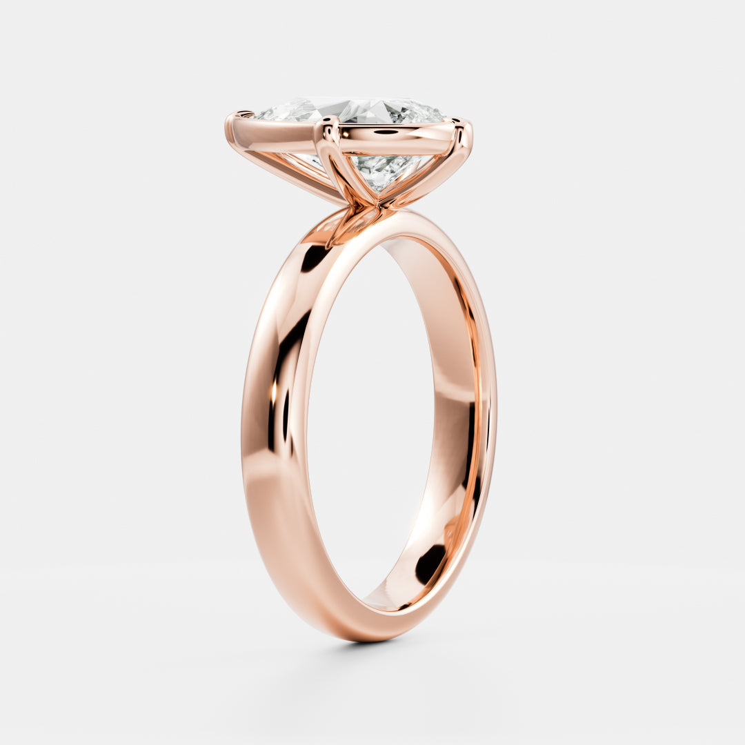 Oval Three Stone Lab Grown Diamond Engagement Ring