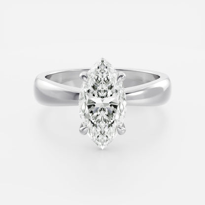 Oval Three Stone Lab Grown Diamond Engagement Ring