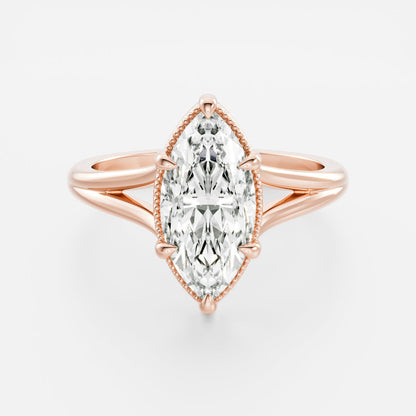 Oval Three Stone Lab Grown Diamond Engagement Ring